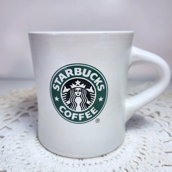 Starbucks Coffee Cup Mug Siren Mermaid Logo on Both Sides 10.5 Fl Oz - Picture 1 of 6